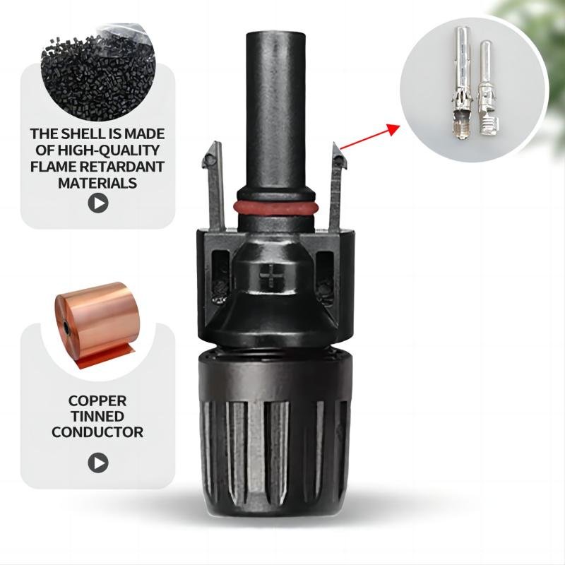 High Quality 8AWG 10AWG 12AWG 14AWG 1000V/1500V MC-4 Photovoltaic Solar connector