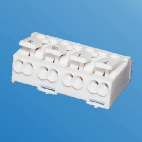 HENGDA TOP TB-7020B/4 Releasable push wire electric connectors 4 pols plastic terminal blocks with marking