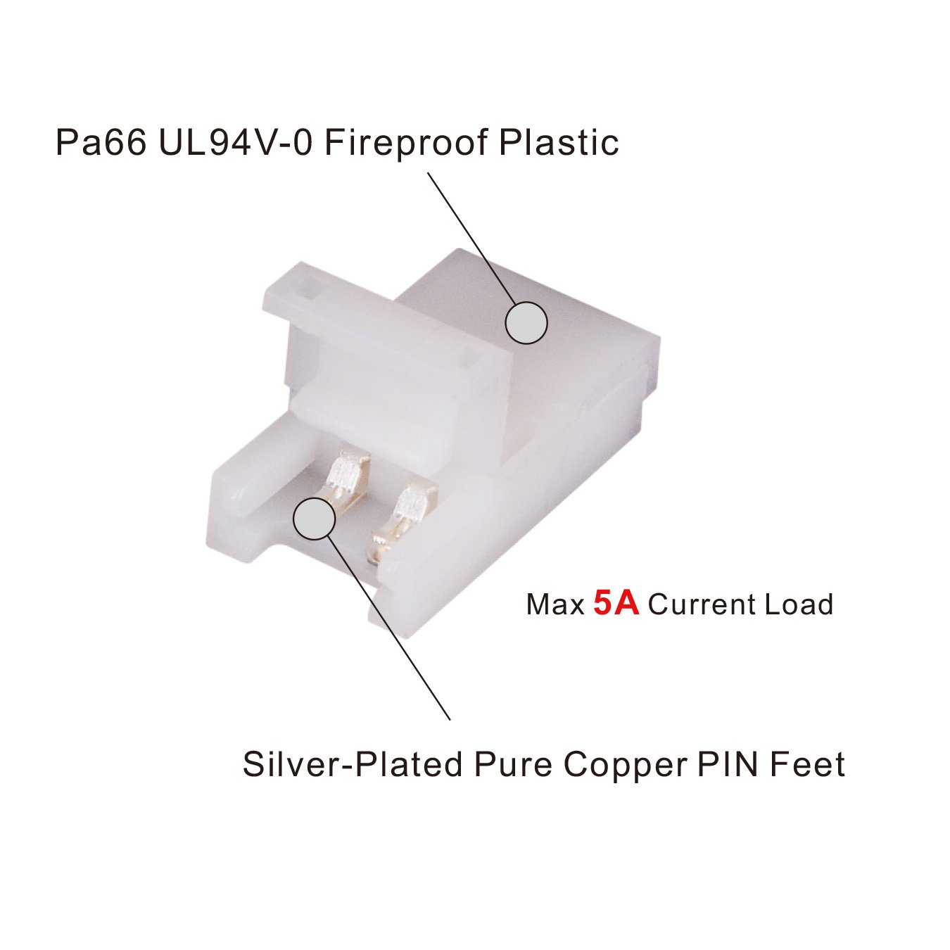 8mm wide connector 2 pin wire connector terminal 2pin 90 degree led strip power injector connector