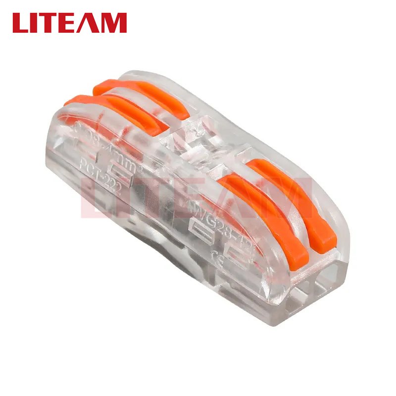 Wholesale Suitable for Multiple Type of Speaker Cable Fast Push-in Wire Connector Terminal Push-in Conductor Terminal Blocks