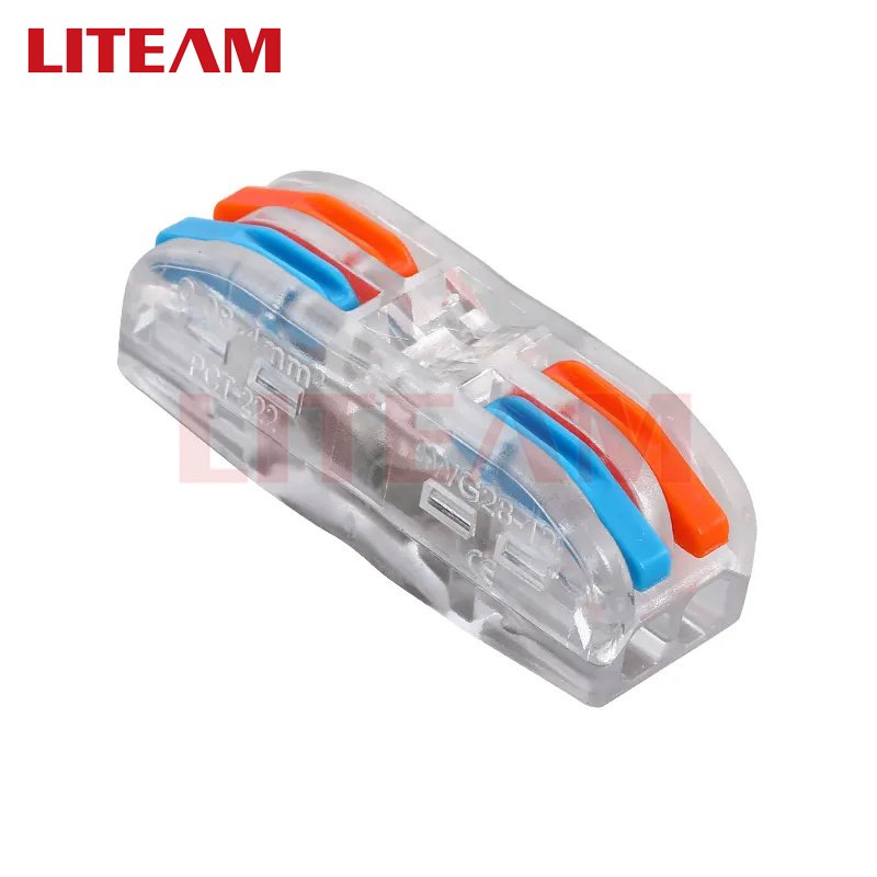 Wholesale Suitable for Multiple Type of Speaker Cable Fast Push-in Wire Connector Terminal Push-in Conductor Terminal Blocks