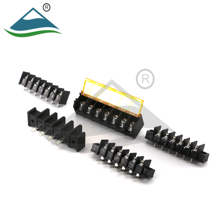 barrier plastic terminal blocks strip pcb screw electrical connectors 9.5mm ptich