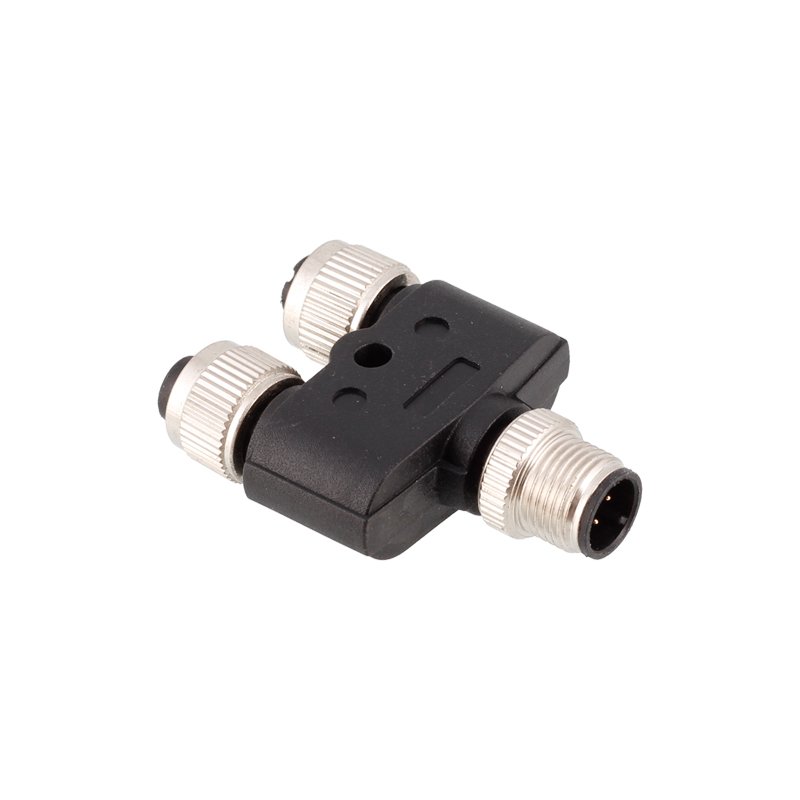 M12 Y type adapter male to 2 female splitter connector