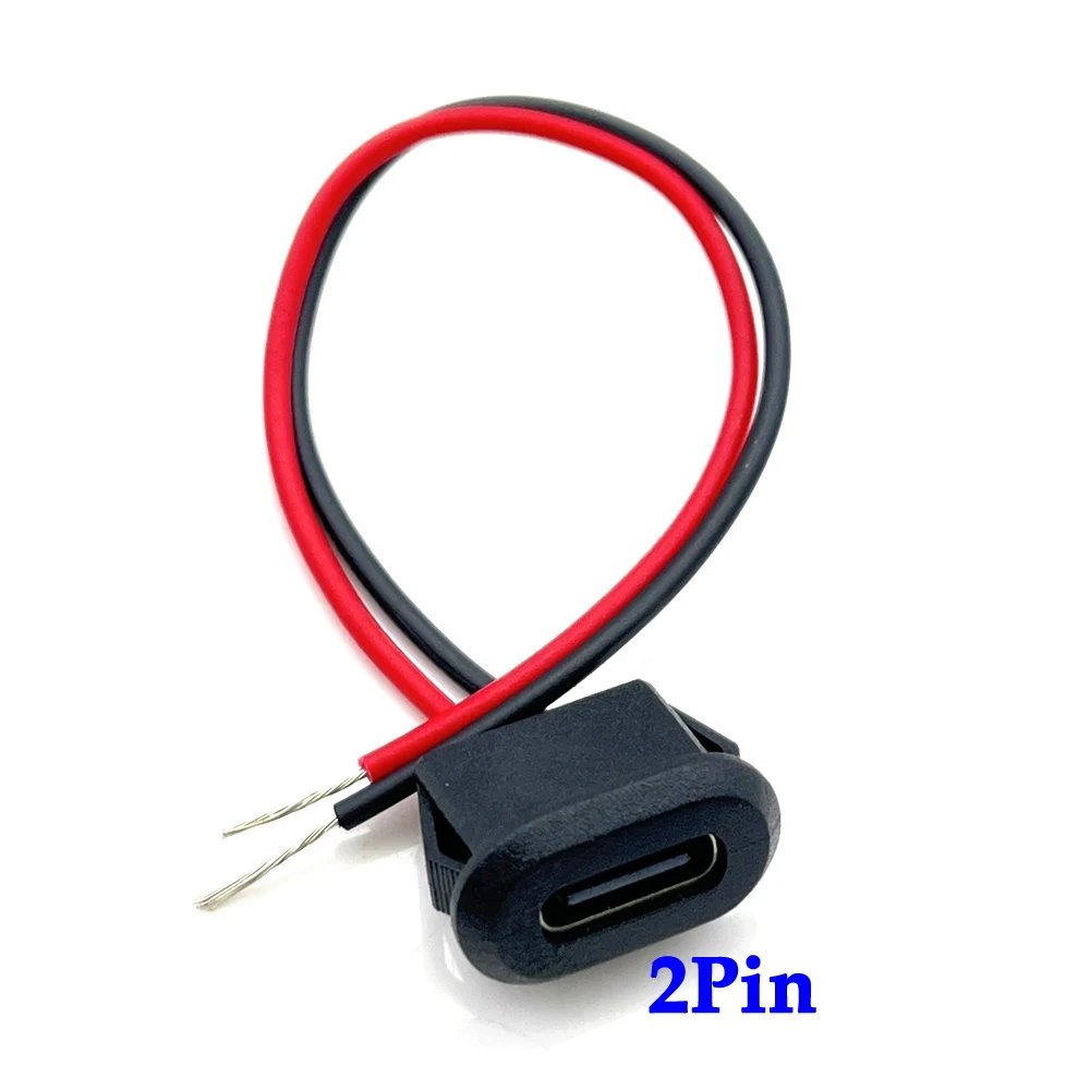 2P/4P/6P USB Type C Connector Jack Female Type-C With card buckle 3A High Current Fast Charging Jack Port Charger Plug Socket
