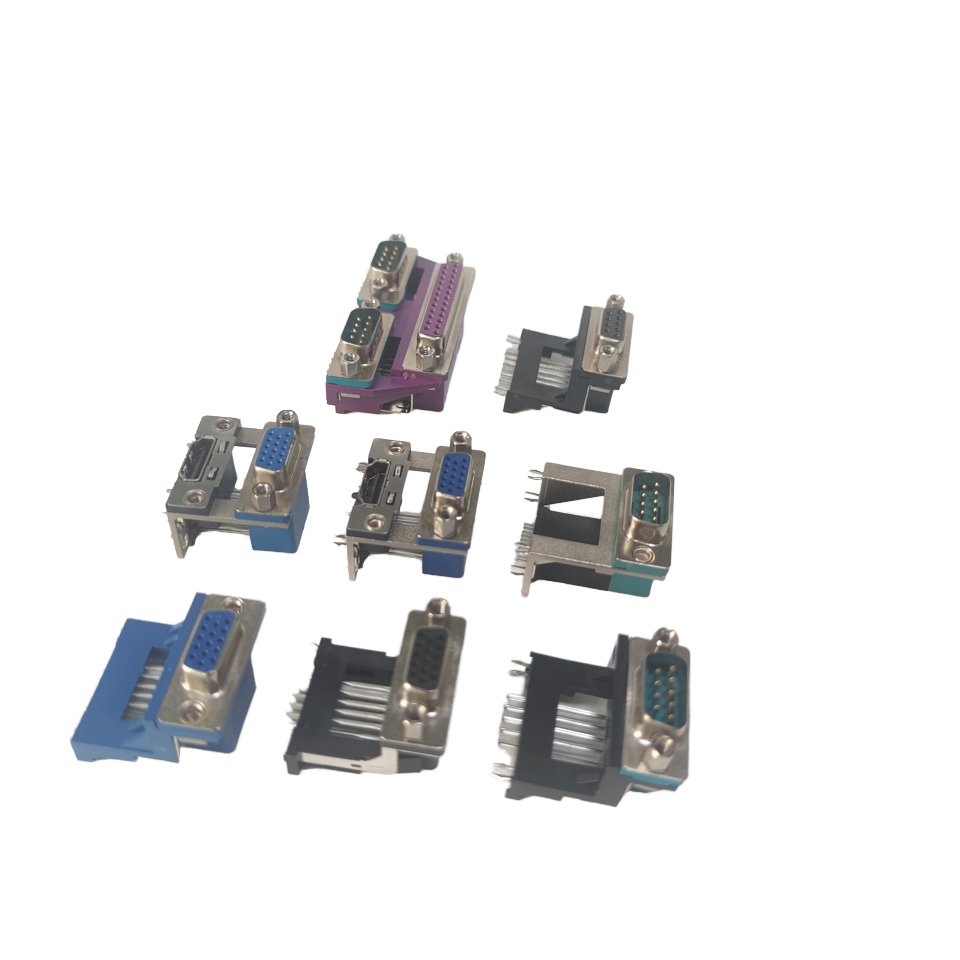 D-sub double-layer connector elevated suspended elevated half metal plug-in board 9pin 15pin female male connector