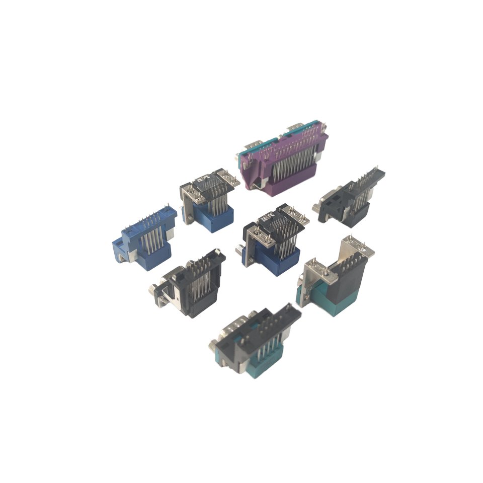 D-sub double-layer connector elevated suspended elevated half metal plug-in board 9pin 15pin female male connector