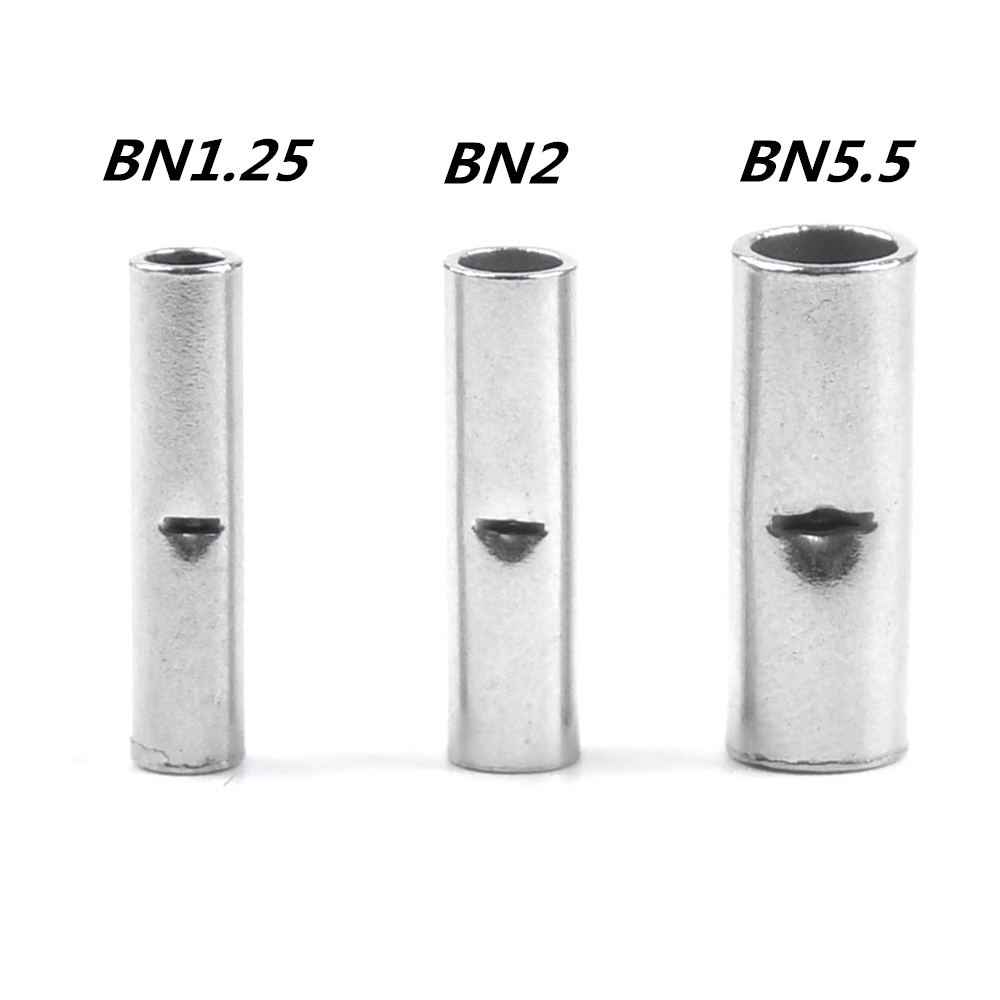 Factory Manufacturer 22-16/16-14 AWG Terminal Crimp Splice Uninsulated Copper Naked Butt Compact Connectors