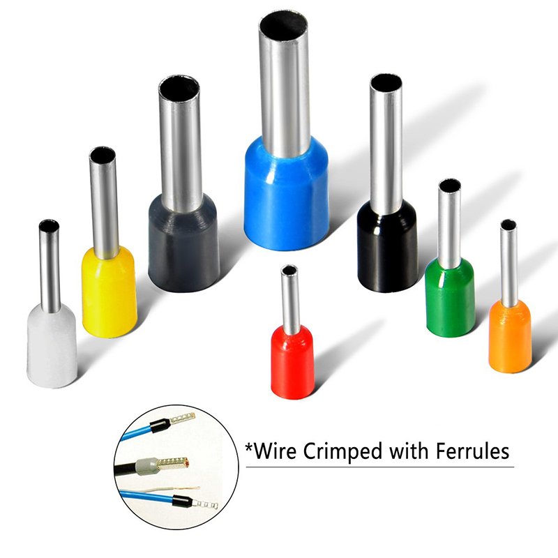 QWT 4 awg Twin Wire Ferrule Terminals,E0506 E1508 E0508 E0308 8 awg double wire cable bootlace ferrules cord end terminal