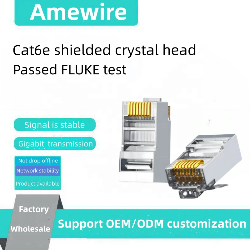 Factory price plug rj45 connector 8P8C RJ45 CAT6e Modular Plug Network Connector for Cat5 Cat5e Cat6 Cat6e Cable