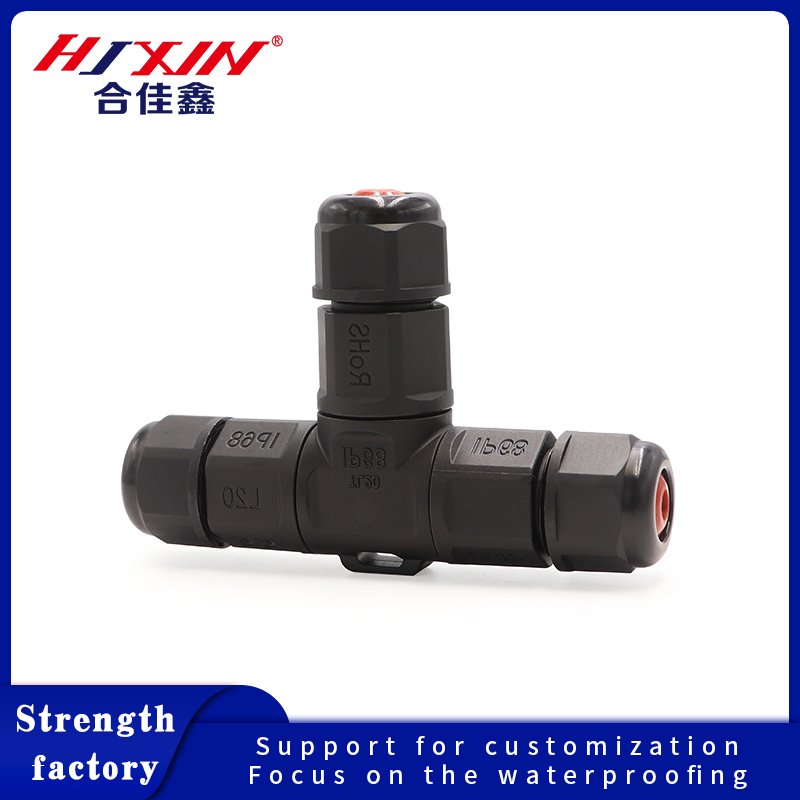 M20T three-way waterproof terminal plug adapter can be customized IP68 high-power battery lighting street lamp connector