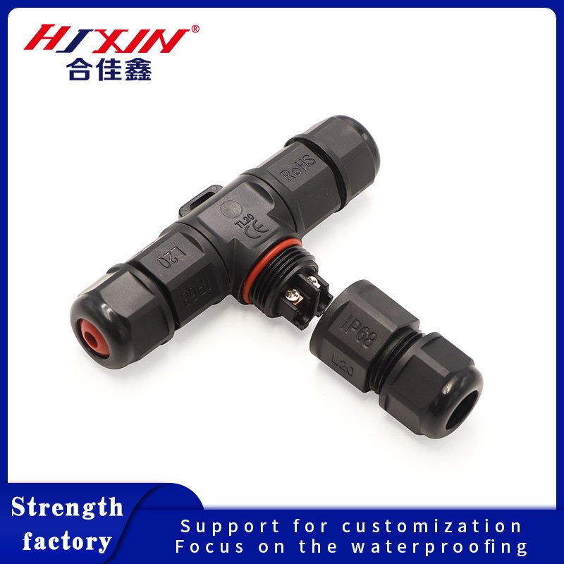M20T three-way waterproof terminal plug adapter can be customized IP68 high-power battery lighting street lamp connector