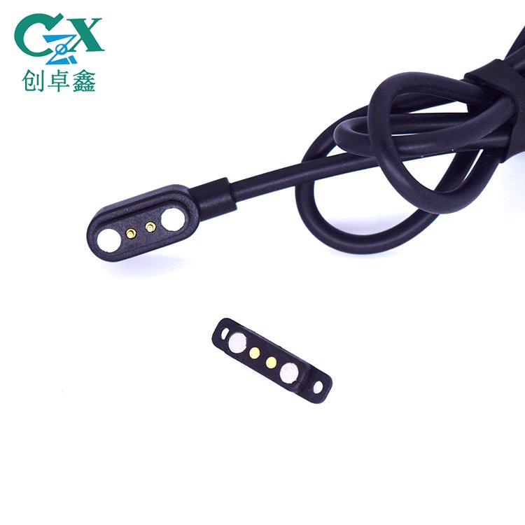 CZX 2Pins Pitch 2.8mm SMT 2 Pin Magnetic Connector cable ultra tiny size compact pin connector with magnet for smart glasses