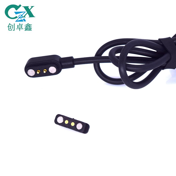 CZX 2Pins Pitch 2.8mm SMT 2 Pin Magnetic Connector cable ultra tiny size compact pin connector with magnet for smart glasses