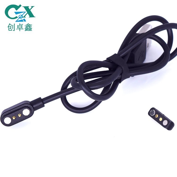 CZX 2Pins Pitch 2.8mm SMT 2 Pin Magnetic Connector cable ultra tiny size compact pin connector with magnet for smart glasses