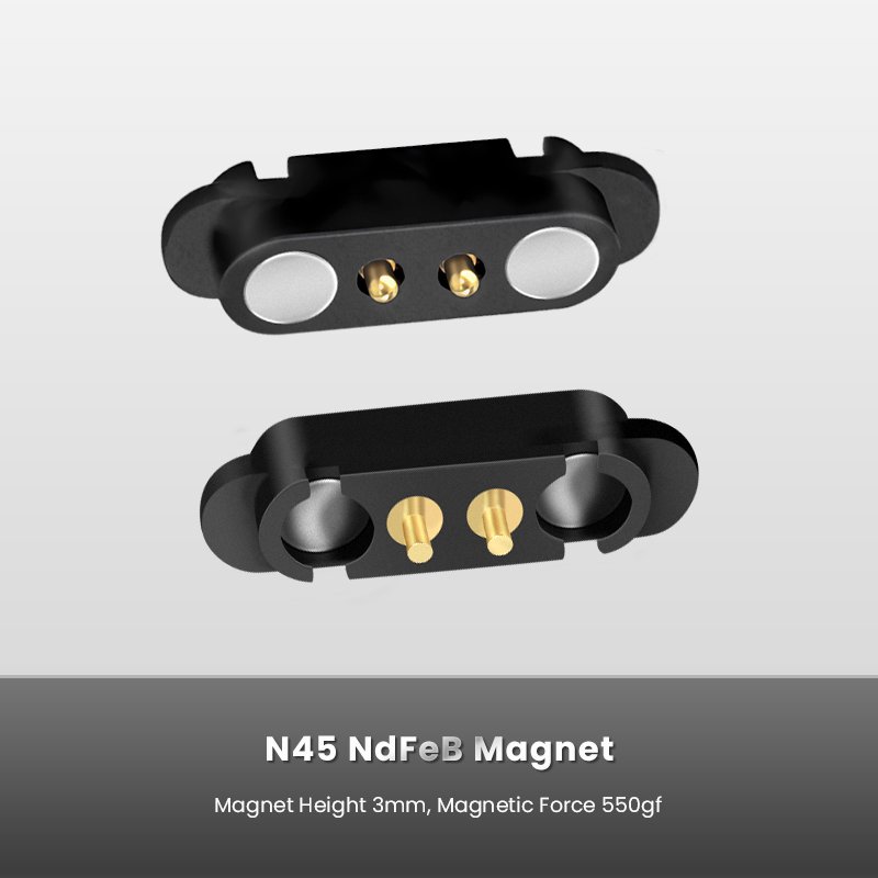 Shenzhen LIKE Custom Waterproof 2p Charging Magnetic Pogo Pin Connector