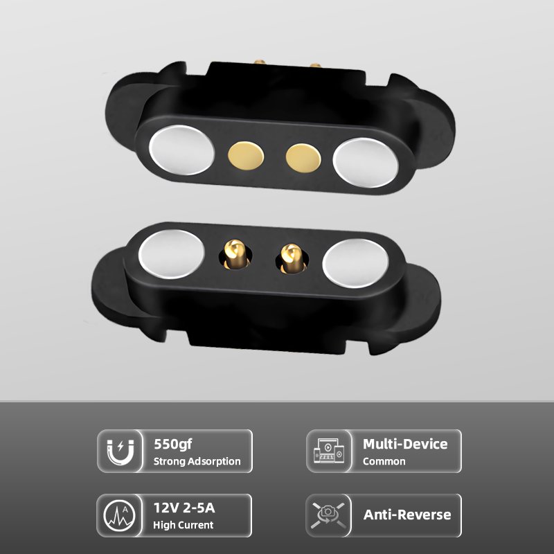 Shenzhen LIKE Custom Waterproof 2p Charging Magnetic Pogo Pin Connector