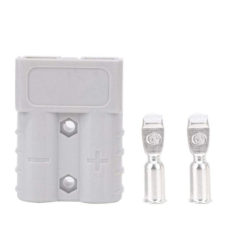 Anderson Connector, 50AMP 6-12 Gauge Battery Quick Connect/Disconnect Connector Kit 600V with Mounting Bracket Waterproof