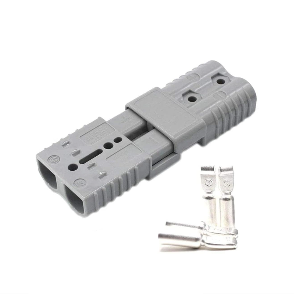 Anderson Connector, 50AMP 6-12 Gauge Battery Quick Connect/Disconnect Connector Kit 600V with Mounting Bracket Waterproof