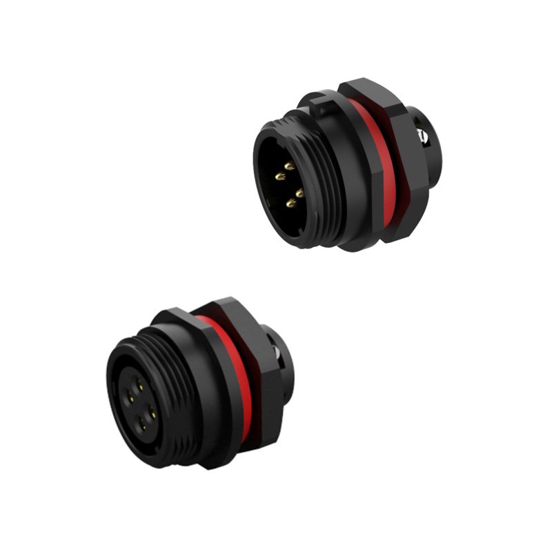 OEM IP67 Waterproof SP17 Aviation SP Connector Plug Socket Brass Contact PC Housing 2P 3P 4P Adaptor for Power LED Gold Plated