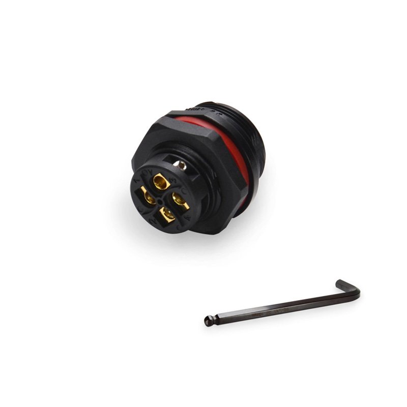 OEM IP67 Waterproof SP17 Aviation SP Connector Plug Socket Brass Contact PC Housing 2P 3P 4P Adaptor for Power LED Gold Plated