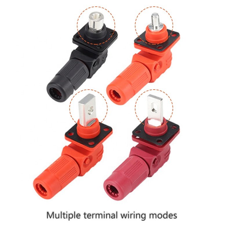 High voltage HV energy storage connector 60A-400A IP67 Plastic 60A 100A 120A 6mm-14mm Contact Plug HV connector
