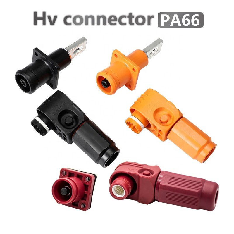 High voltage HV energy storage connector 60A-400A IP67 Plastic 60A 100A 120A 6mm-14mm Contact Plug HV connector