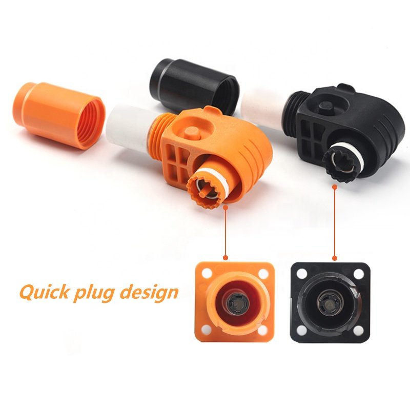 High voltage HV energy storage connector 60A-400A IP67 Plastic 60A 100A 120A 6mm-14mm Contact Plug HV connector
