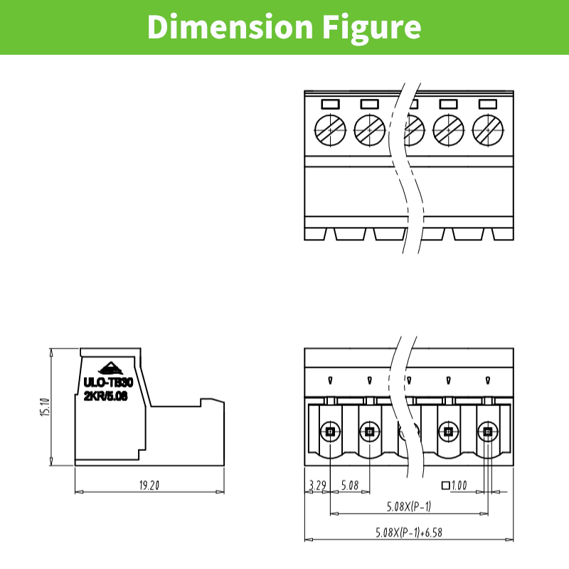 pluggable terminal block male pcb screw electrical connector 5.08mm pitch