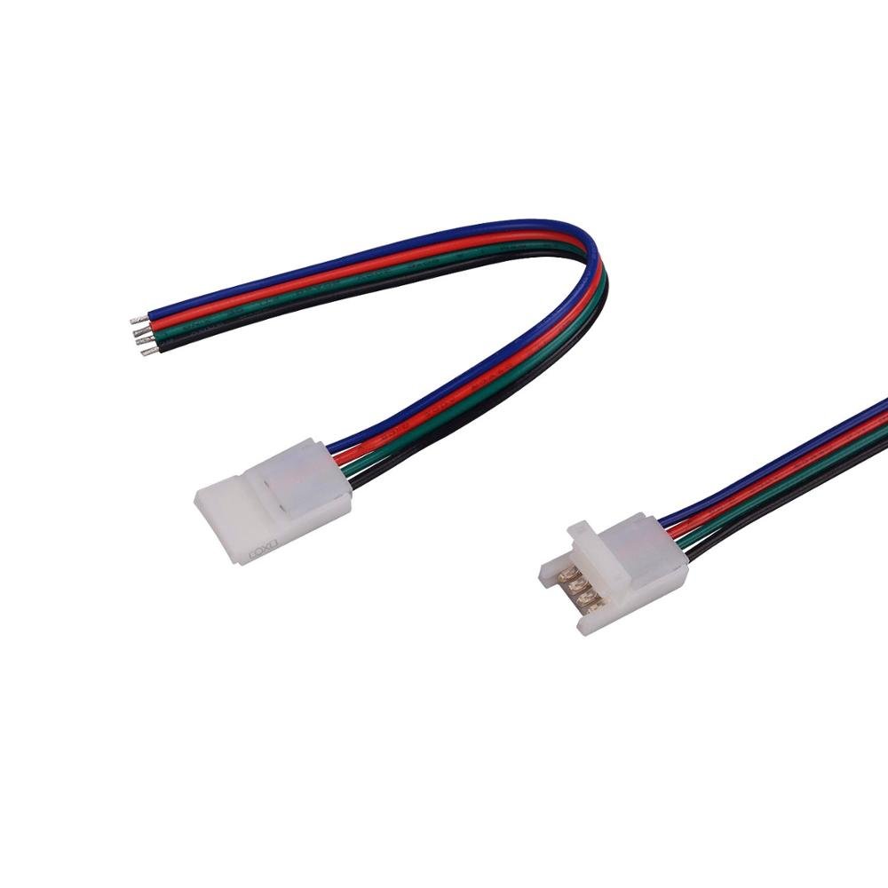 4 PIN Led Quick Connector With UL Wire For 10mm RGB LED Strip