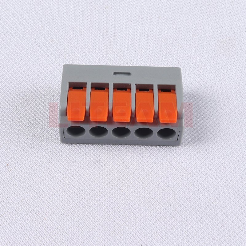 orange and grey fast connector electrical terminal connector quick splicing push in wire connector