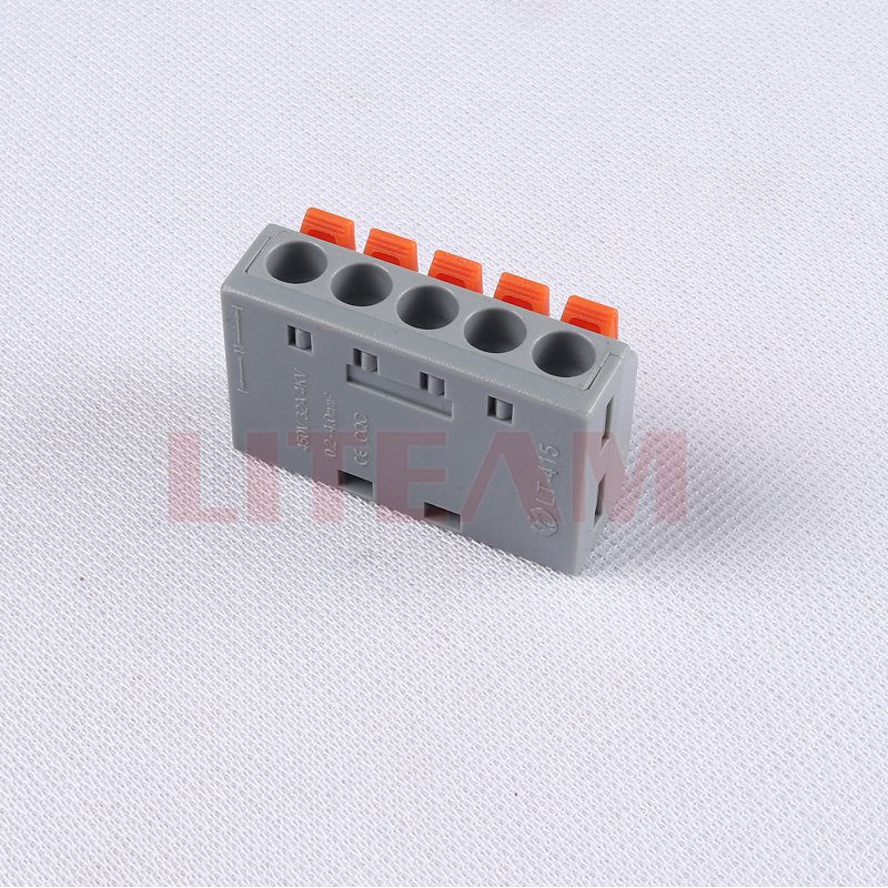 orange and grey fast connector electrical terminal connector quick splicing push in wire connector