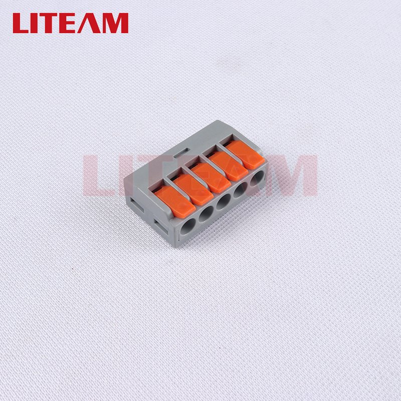 orange and grey fast connector electrical terminal connector quick splicing push in wire connector