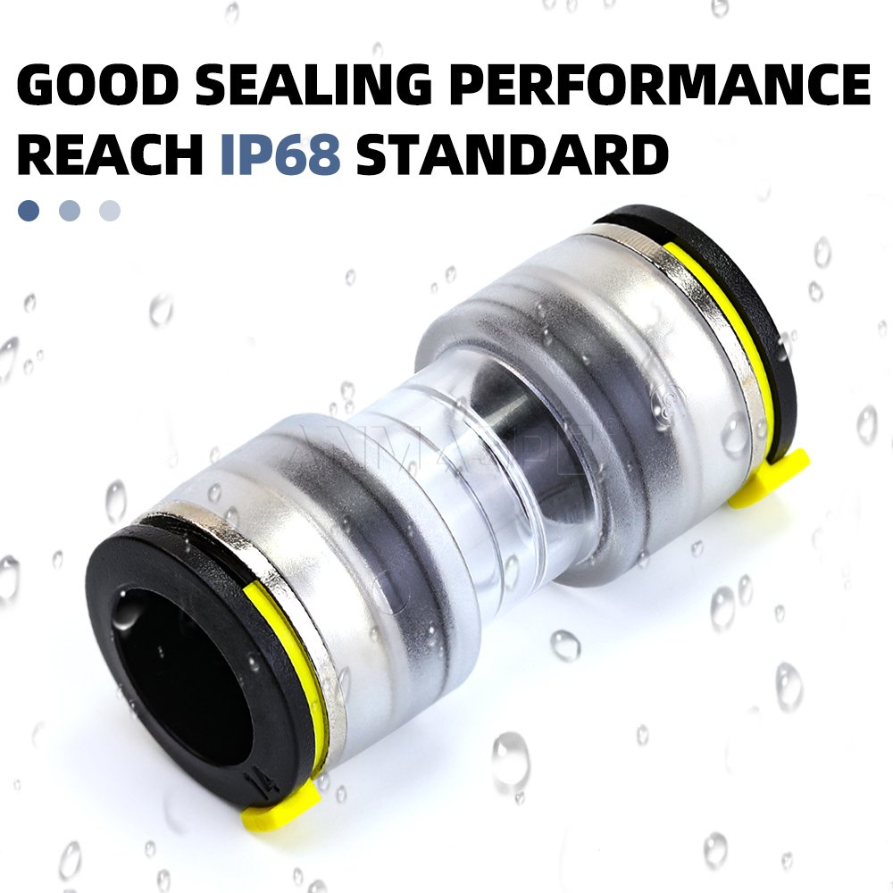 ANMASPC FPU Zinc Alloy Clear Transparent Pellucid Straight Microduct Tube Connector 10 EA per Plastic B ODM Factory Supply