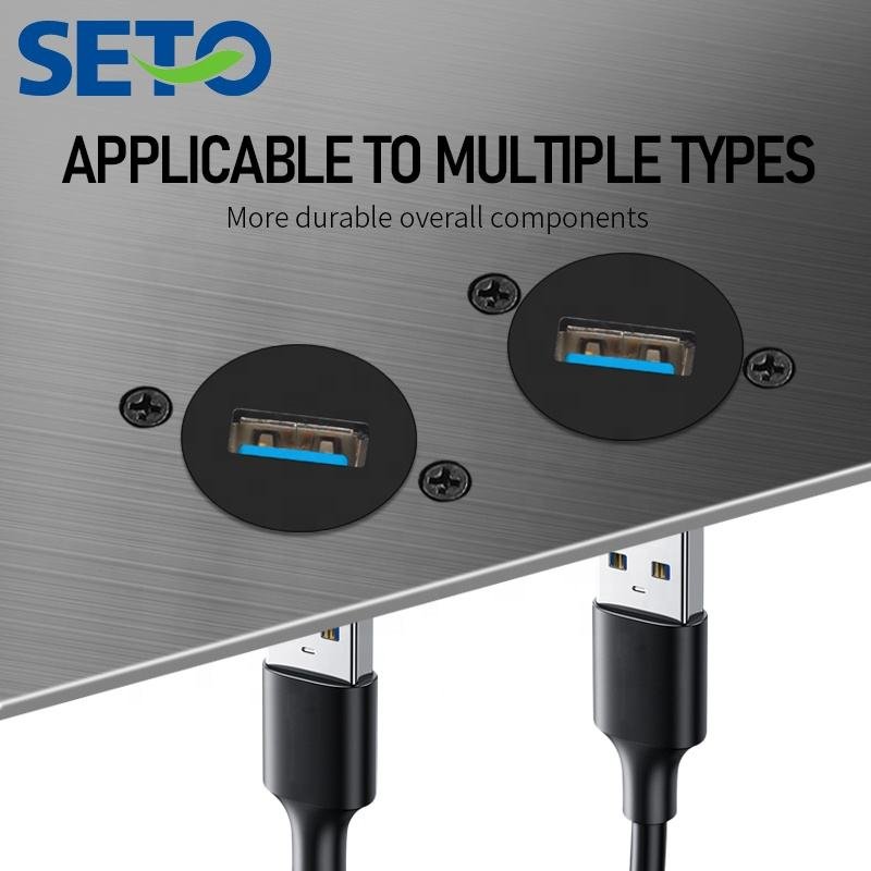 Usb3.0 D Type Adapter Keystone Jack Wall Panel Mount Connector
