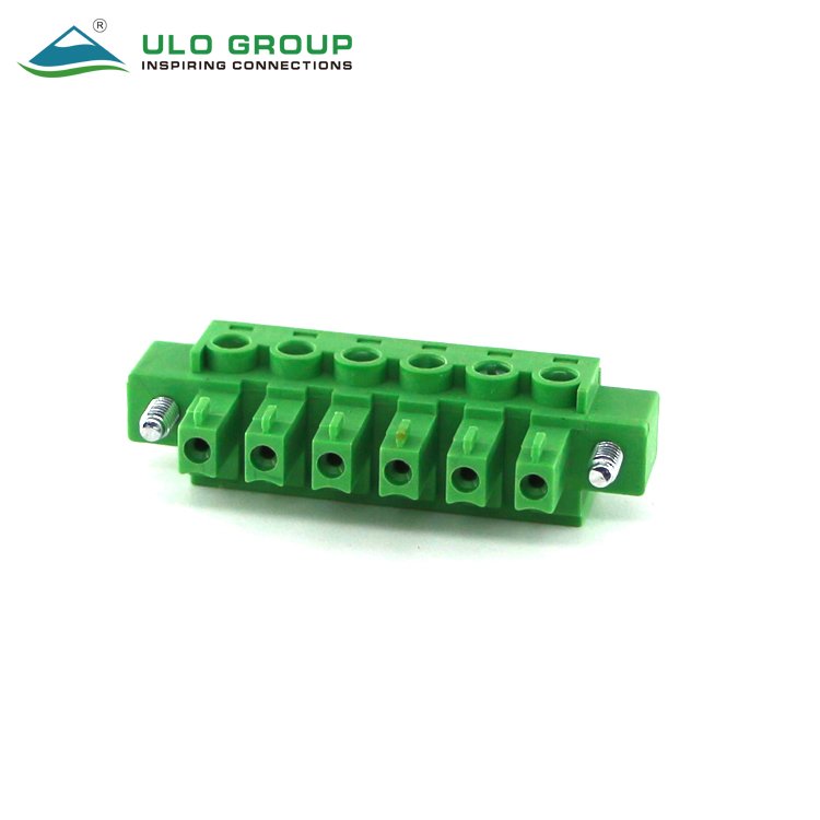 pluggable terminal blocks electrical connectors with flange screw socket 5.08mm pitch 15EDGKM
