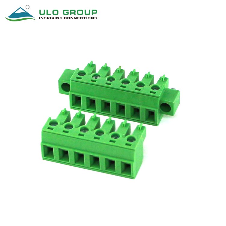 pluggable terminal blocks electrical connectors with flange screw socket 5.08mm pitch 15EDGKM