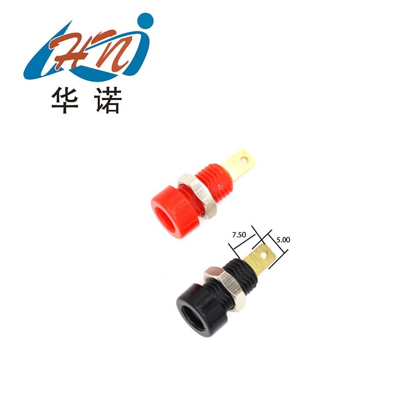 banana connectors banana plug 4mm adaptateur jack banana socket Pure copper panel socket opening size 8mm car plug
