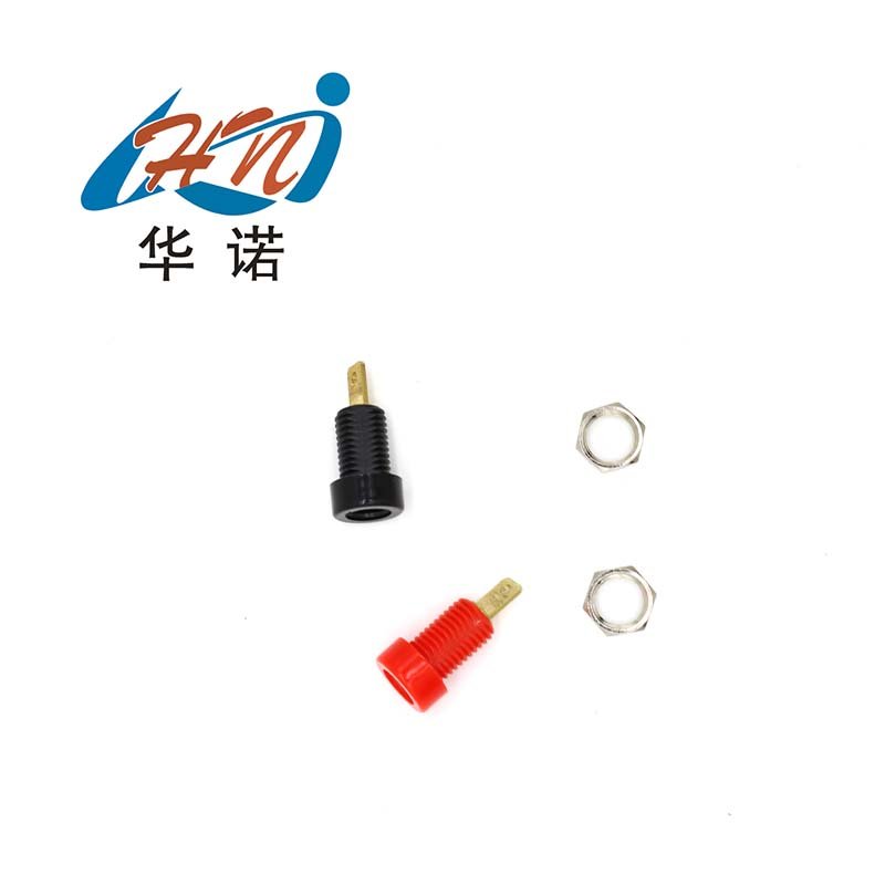 banana connectors banana plug 4mm adaptateur jack banana socket Pure copper panel socket opening size 8mm car plug
