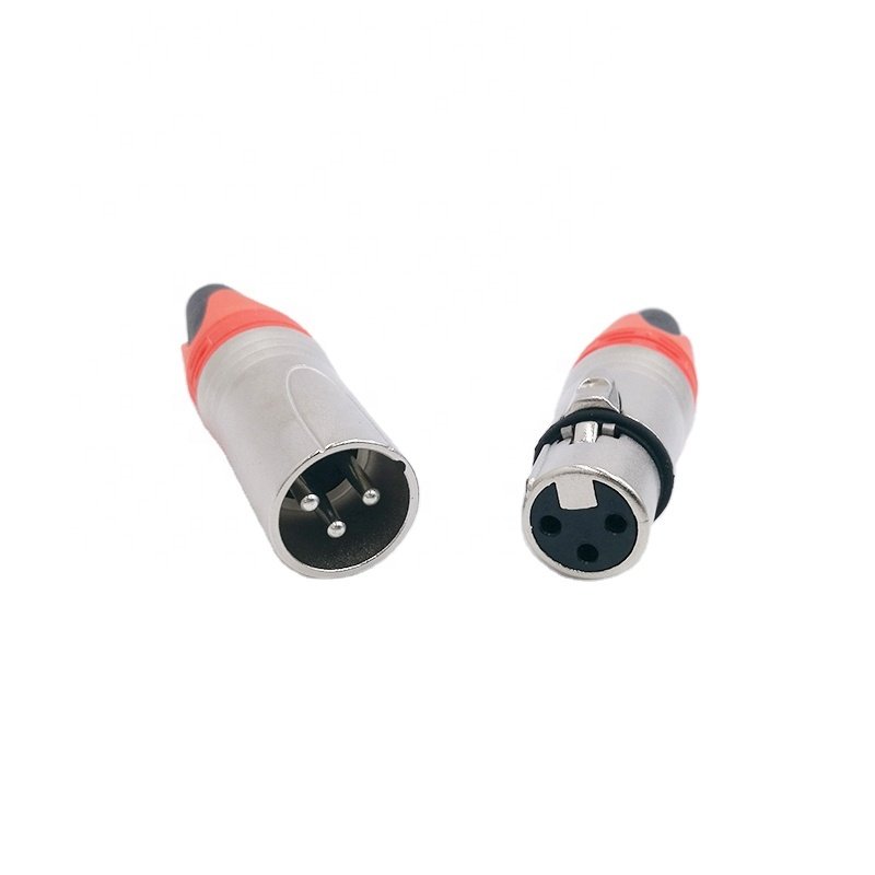 color xlr connector canon audio microphone plug 3pin male & female mic connector for speaker mixer