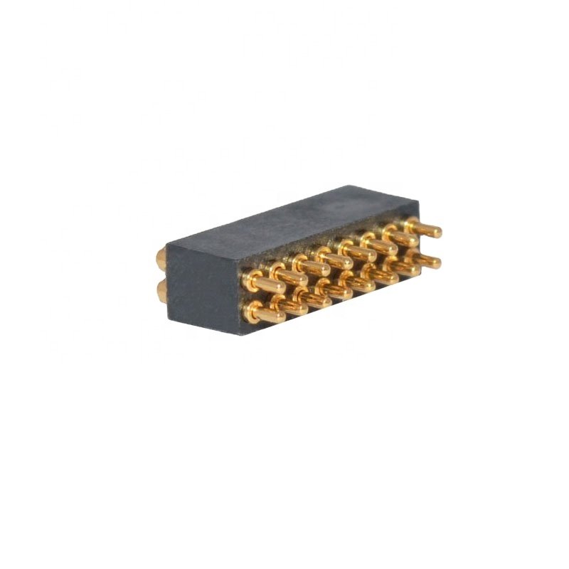 Double row 1.27mm pitch pogo pins,small pitch spring contact pin connector