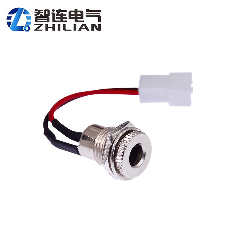 DC power jack connector 5.5mm x 2.1mm female socket connector to XH2.54 2pins female connector