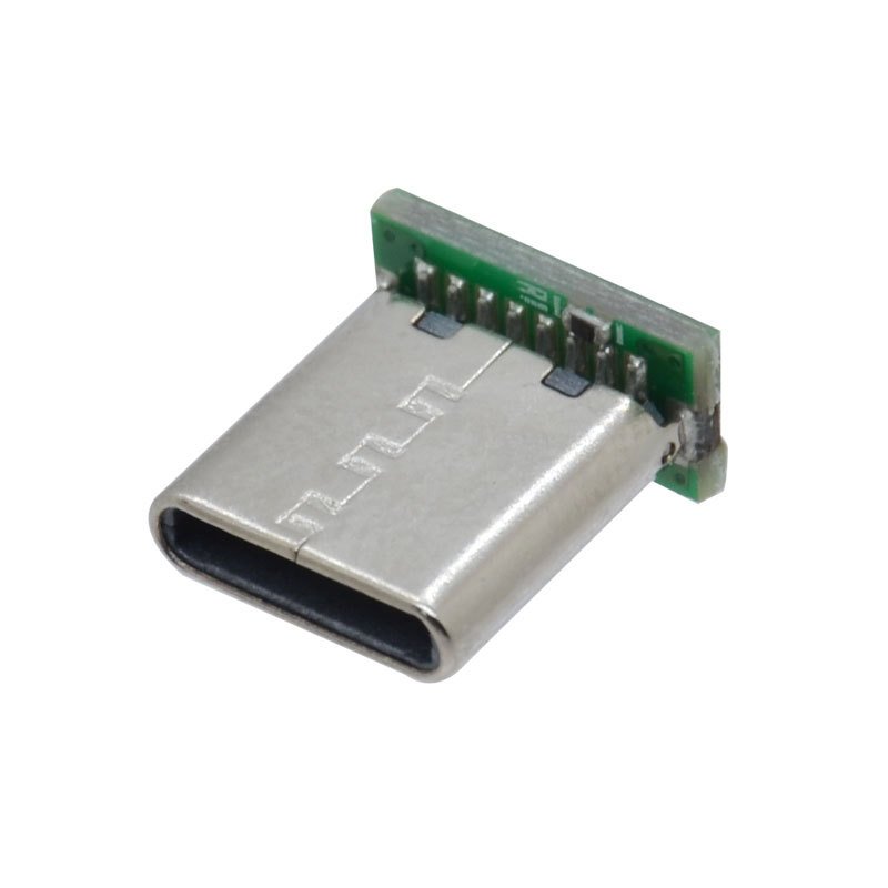SMT USB 3.0 Type C Male with PC Board 16 Pin 2 Pad Through hole USB C connector SMD Vertical Type C Plug for Fast charging