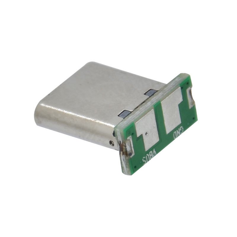 SMT USB 3.0 Type C Male with PC Board 16 Pin 2 Pad Through hole USB C connector SMD Vertical Type C Plug for Fast charging