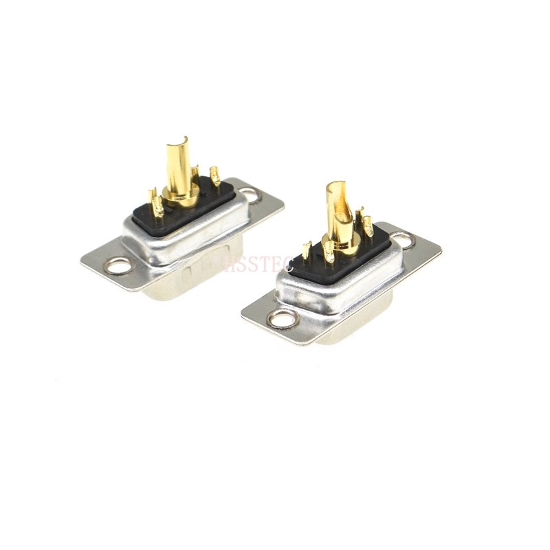 5W1 30A 5 PIN Gold plated MALE FEMALE high current CONNECTOR D-SUB adapter solder type 5pin plug socket Welding high power