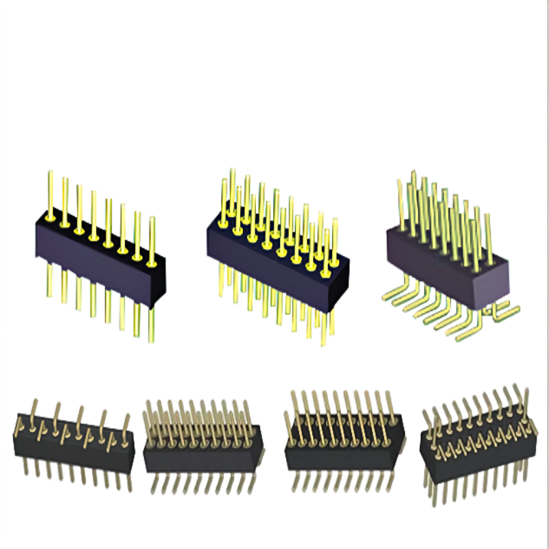 Soulin Custom 2.54mm Pitch Round 2-28 Pin Dip Smt Single Double Row Straight Right Angle Pcb Connector Male Pin Header