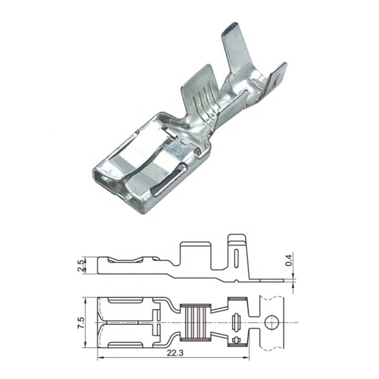 (1544133-1) Automotive Female Electrical Wiring Harness Connector Phosphor Copper Terminal Crimp Terminal Good & Timely Stamping