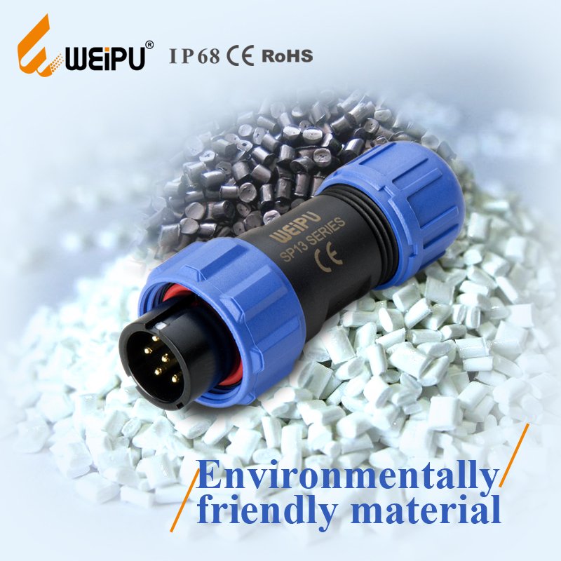 Weipu circular connector IP68 waterproof 2 3 4 9 10 12 19 pins fast coupling cable connector male plug