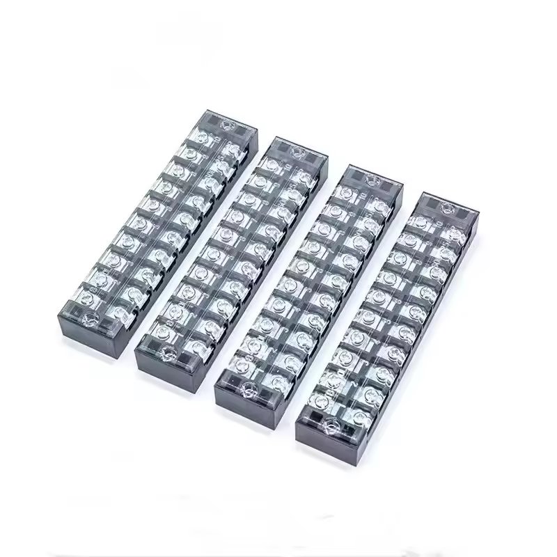TB2508 Copper Terminal Connector 25A 8 Way 600V Dual Row Brass Terminal Block