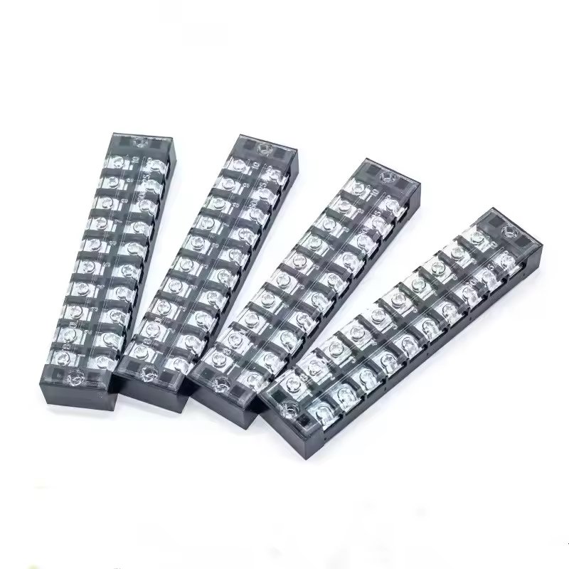 TB2508 Copper Terminal Connector 25A 8 Way 600V Dual Row Brass Terminal Block