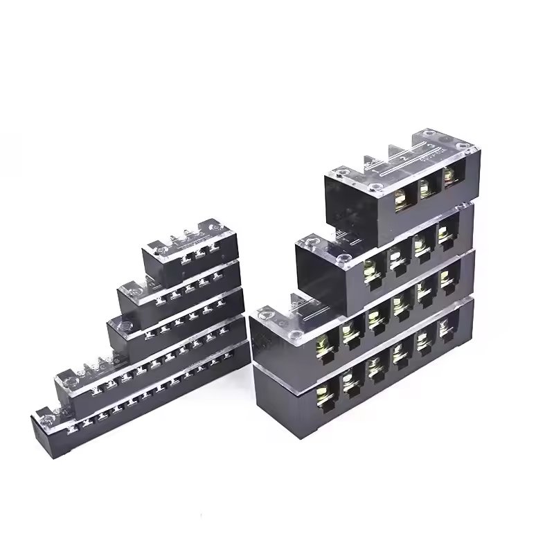 TB2508 Copper Terminal Connector 25A 8 Way 600V Dual Row Brass Terminal Block